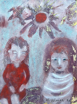 Nazmi Yılmaz imzalı tablo — Karışık Teknik, 24×18 cm, 5.000 TL müzayede satışı