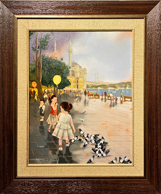 Faruk Cimok-Ortaköy, Tuval Üzerine Yağlıboya, 50x40 cm,İmzalı