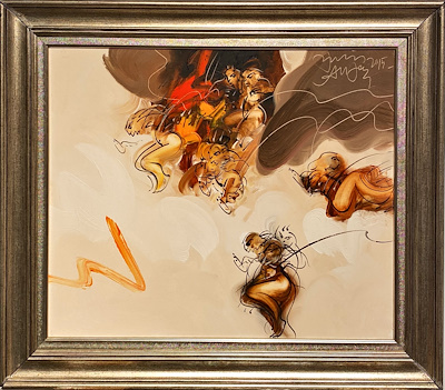 エアーズノットイナフ　巨大アート　絵画1360mm×1050mm Enis Aktaş-Figürler, Tuval Üzerine Yağlıboya, 60x70 cm, 2015
