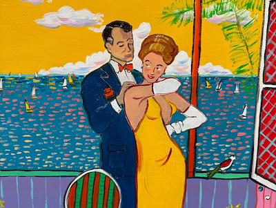 Murat Mizrahi-Kırmızı Oda Serisi, Tuval Üzerine Yağlıboya, 60x80