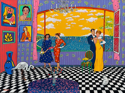 Murat Mizrahi-Kırmızı Oda Serisi, Tuval Üzerine Yağlıboya, 60x80