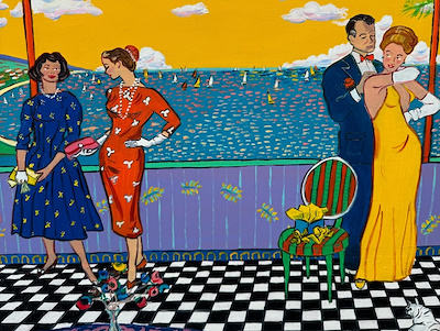 Murat Mizrahi-Kırmızı Oda Serisi, Tuval Üzerine Yağlıboya, 60x80