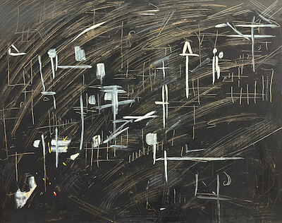 Nejad Melih Devrim imzalı tablo — Guaj, 44×56 cm, 160.000 TL müzayede satışı