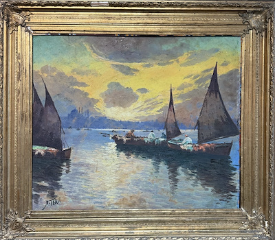 Nazmi Çekli imzalı tablo — Yağlı Boya, 56×65 cm, 77.500 TL müzayede satışı