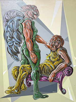 Erhan Lanpir imzalı tablo — Yağlı Boya, 140×100 cm, 46.000 TL müzayede satışı