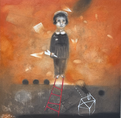 Seyhan Figürlü Kompozisyon imzalı tablo — Yağlı Boya, 56×56 cm, 16.000 TL müzayede satışı