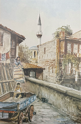 Şükrü Çağlayan imzalı tablo — Sulu Boya, 45×30 cm, 10.000 TL müzayede satışı