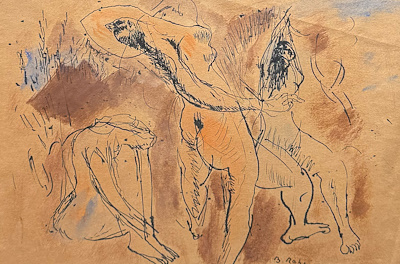 Bedri Rahmi imzalı tablo — Karışık Teknik, 16×24 cm, 95.000 TL müzayede satışı