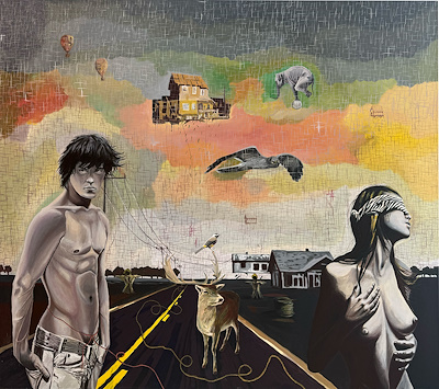 Hakan Ada imzalı tablo — Yağlı Boya, 150×170 cm, 20.000 TL müzayede satışı