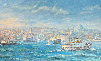 Selahattin Kara imzalı tablo — Yağlı Boya, 75×125 cm, 300.000 TL müzayede satışı