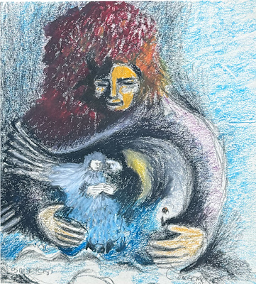 Cihat Özegemen imzalı tablo — Pastel Boya, 27×24 cm, 10.000 TL müzayede satışı
