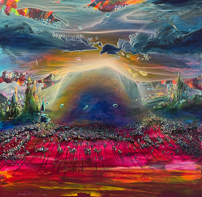 Raşit Altun imzalı tablo — Akrilik Boya, 100×100 cm, 205.000 TL müzayede satışı