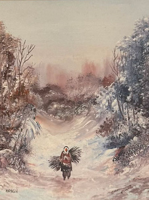 Zeki Yeğin imzalı tablo — Guaj, 23×17 cm, 10.000 TL müzayede satışı