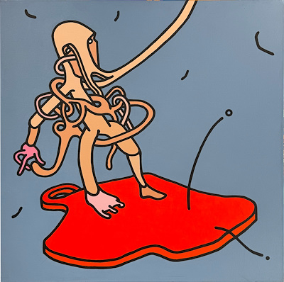 Çağatay Odabaş imzalı tablo — Akrilik Boya, 100×100 cm, 50.000 TL müzayede satışı