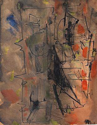 Nejad Melih Devrim imzalı tablo — Karışık Teknik, 26×20 cm, 80.000 TL müzayede satışı