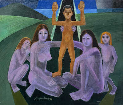 Mustafa Aslıer imzalı tablo — Yağlı Boya, 60×70 cm, 75.000 TL müzayede satışı
