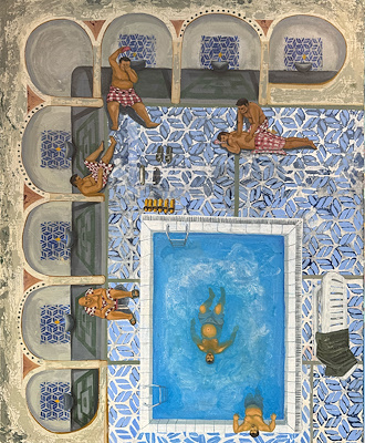 Ömer Faruk imzalı tablo — Akrilik Boya, 110×90 cm, 100.000 TL müzayede satışı