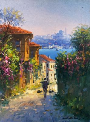 Bülent Kılıç-Yoğurtçu, Tuval Üzerine Yağlıboya,40x30 cm, İmzalı