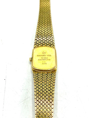 Raymond Weil-18K Gold Electroplated Raymond Weil Bayan Saati