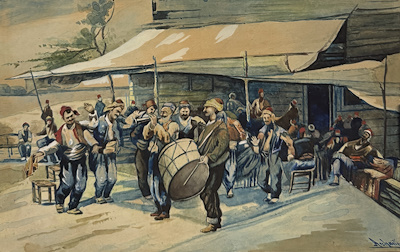 Arşavir imzalı tablo — Sulu Boya, 18×28 cm, 45.142 TL müzayede satışı