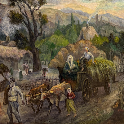 Mustafa Turgut Tokat imzalı tablo — Yağlı Boya, 60×60 cm, 315.997 TL müzayede satışı