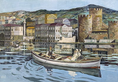 Münif Fehim imzalı tablo — Guaj, 43×62 cm, 169.284 TL müzayede satışı