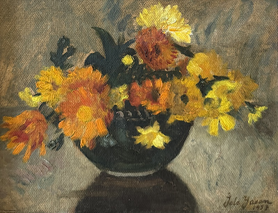 Jale Yasan imzalı tablo — Yağlı Boya, 27×35 cm, 45.142 TL müzayede satışı