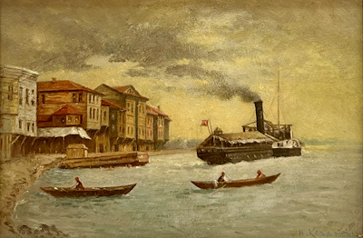 Hrant Kazandjıan imzalı tablo — Yağlı Boya, 20×31 cm, 67.714 TL müzayede satışı