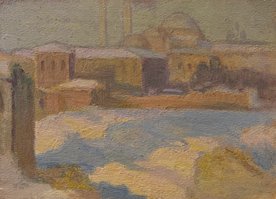 Hüseyin Avni Lifij imzalı tablo — Yağlı Boya, 15.5×31.5 cm, 595.928 TL müzayede satışı