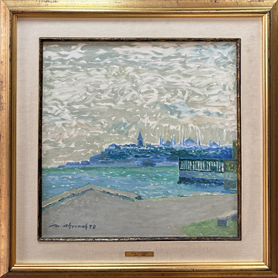 Nihat Akyunak imzalı tablo — Yağlı Boya, 45×45 cm, 46.634 TL müzayede satışı
