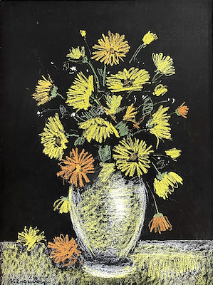 Nurettin Ergüven imzalı tablo — Pastel Boya, 62.5×48 cm, 23.317 TL müzayede satışı