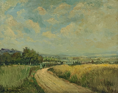 Adil Doğançay imzalı tablo — Yağlı Boya, 40×50 cm, 55.961 TL müzayede satışı