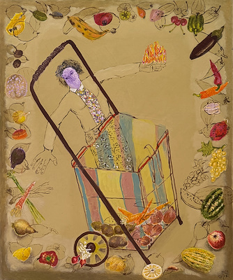 Hanefi Yeter imzalı tablo — Yağlı Boya, 120×100 cm, 466.341 TL müzayede satışı
