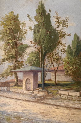 Yüzbaşı Nuri imzalı tablo — 37×25 cm, 174.878 TL müzayede satışı