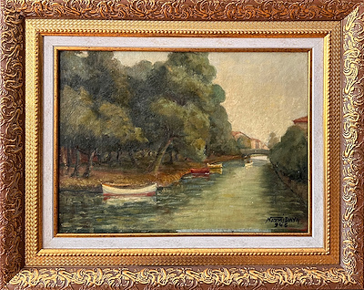 Nazmi Dayan imzalı tablo — Yağlıboya, 30×41 cm, 69.951 TL müzayede satışı