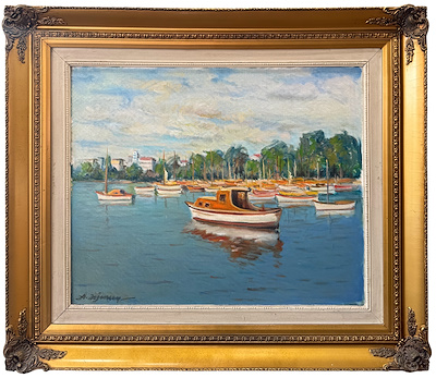 Adı̇l Doğançay imzalı tablo — Yağlı Boya, 50×61 cm, 153.203 TL müzayede satışı