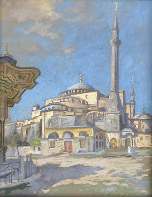 Georg Macco imzalı tablo — Pastel Boya, 65×50 cm, 84.851 TL müzayede satışı
