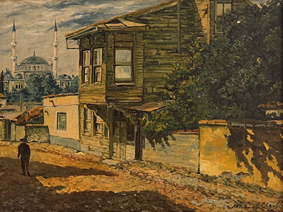 Ahmet Uzelli imzalı tablo — Yağlı Boya, 40×50 cm, 180.431 TL müzayede satışı