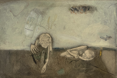 Burhan Uygur imzalı tablo — Karışık Teknik, 35×49 cm, 529.263 TL müzayede satışı