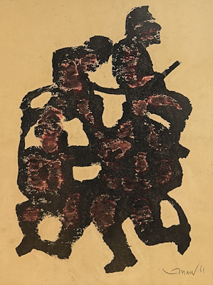 Orhan Peker imzalı tablo — Karışık Teknik, 60×45 cm, 384.919 TL müzayede satışı
