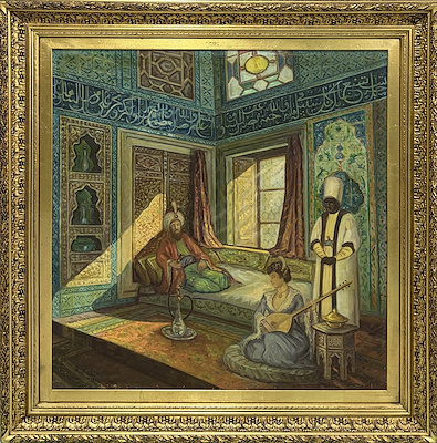 Abdullah Çizgen imzalı tablo — Yağlı Boya, 98×98 cm, 536.446 TL müzayede satışı