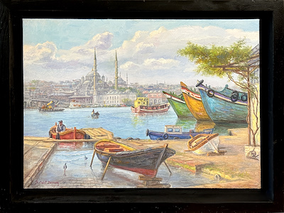Hüseyin Cahit Derman imzalı tablo — Yağlı Boya, 50×70 cm, 82.905 TL müzayede satışı