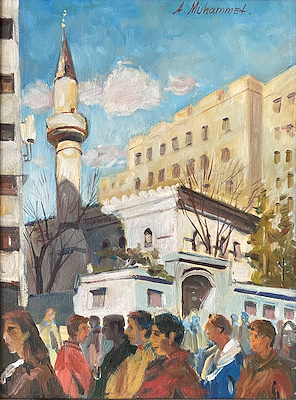 Muhammet Aliyev imzalı tablo — Yağlı Boya, 50×40 cm, 19.507 TL müzayede satışı