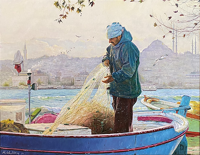 Mustafa Sekban imzalı tablo — Yağlı Boya, 72×92 cm, 487.678 TL müzayede satışı