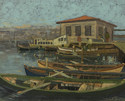 Gül Pınar imzalı tablo — Yağlı Boya, 35×44 cm, 63.398 TL müzayede satışı