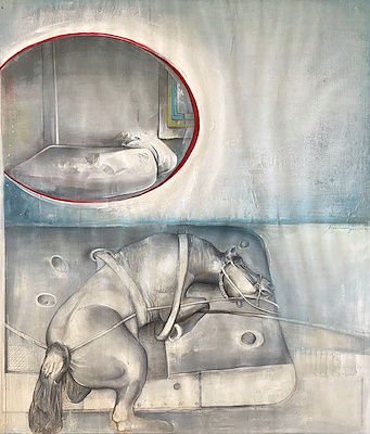Timur Kerim İncedayı imzalı tablo — Yağlı Boya, 106×92 cm, 68.275 TL müzayede satışı