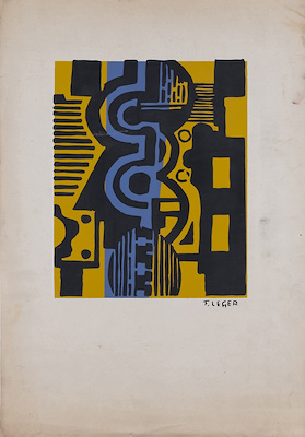 FERNAND LÉGER (1881-1955)-“Lunes en Papier” Renkli Litograf, açık