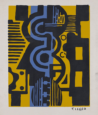 限定盤　Verve（マガジン）向けのリトグラフ　Fernand Léger FERNAND LÉGER (1881-1955)-“Lunes en Papier” Renkli Litograf, açık