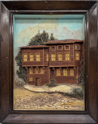 Aysel Güleç imzalı tablo — 40×30 cm, 5.000 TL müzayede satışı