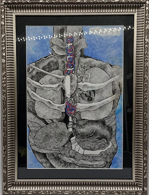 Hakan Kamışlıoğlu imzalı tablo — Karışık Teknik, 42×30 cm, 12.000 TL müzayede satışı